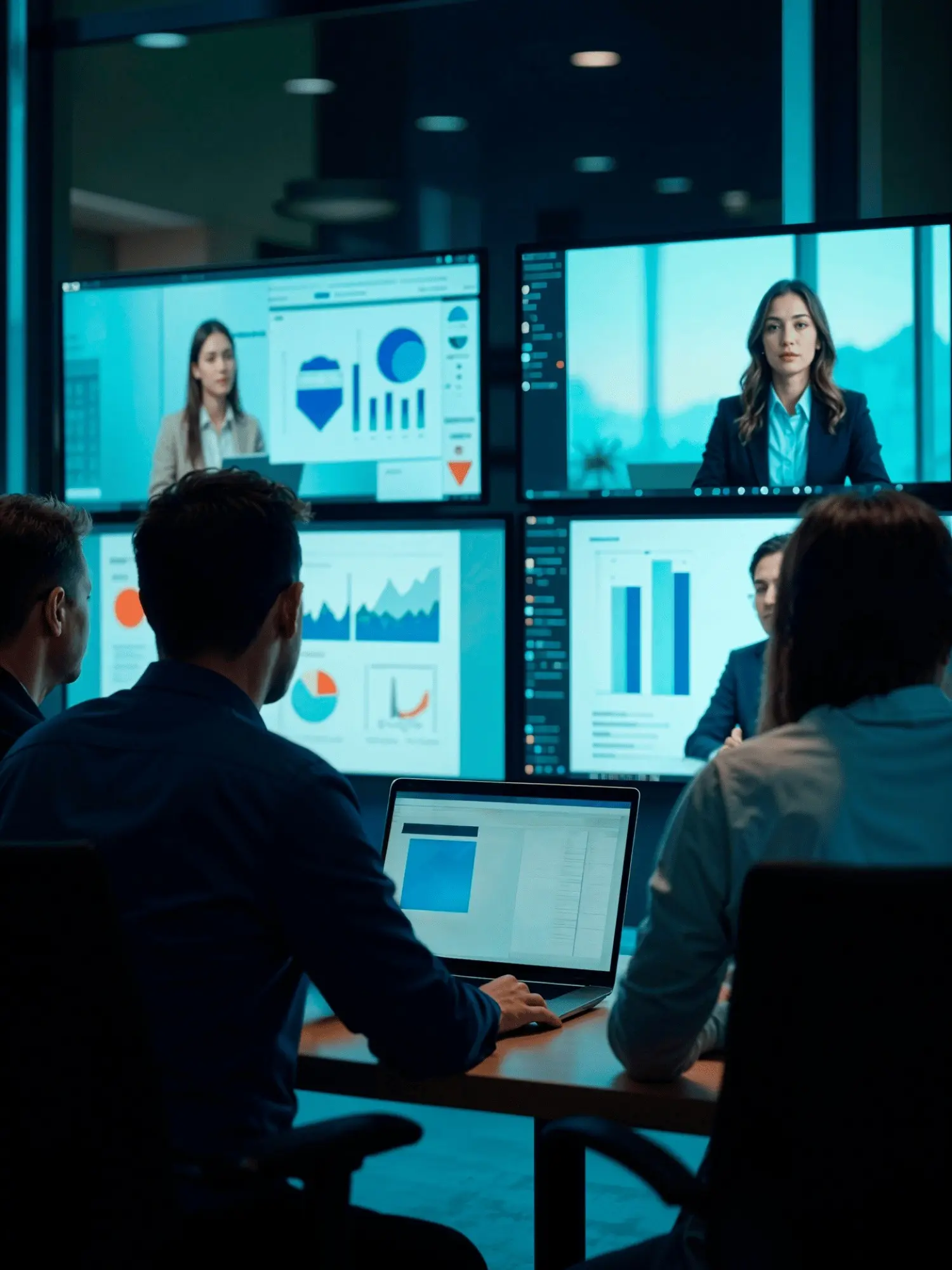 Tech workers collaborating